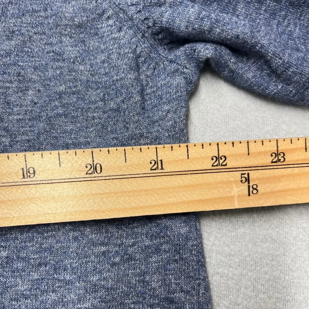 Hugo‎ Boss Slim Fit Blue Italian Yarn Crewneck Sweater Mens XXL Heathered Knit